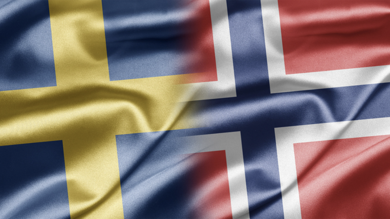 Norge Sverige flagga
