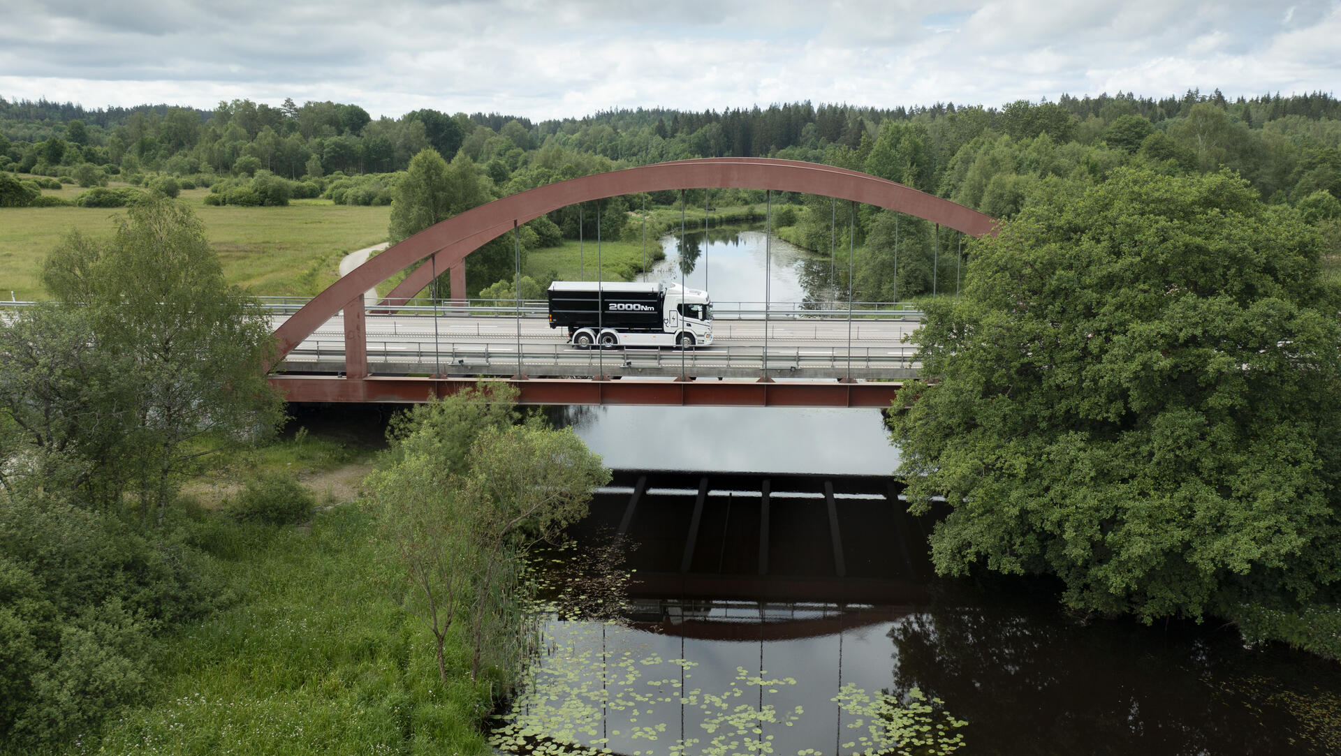 truck on bridge