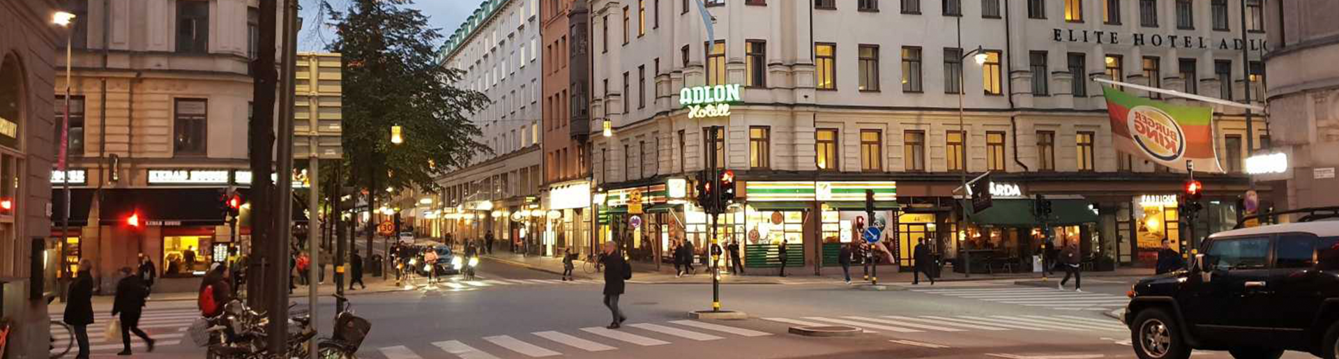 Street view in Stockholm croped