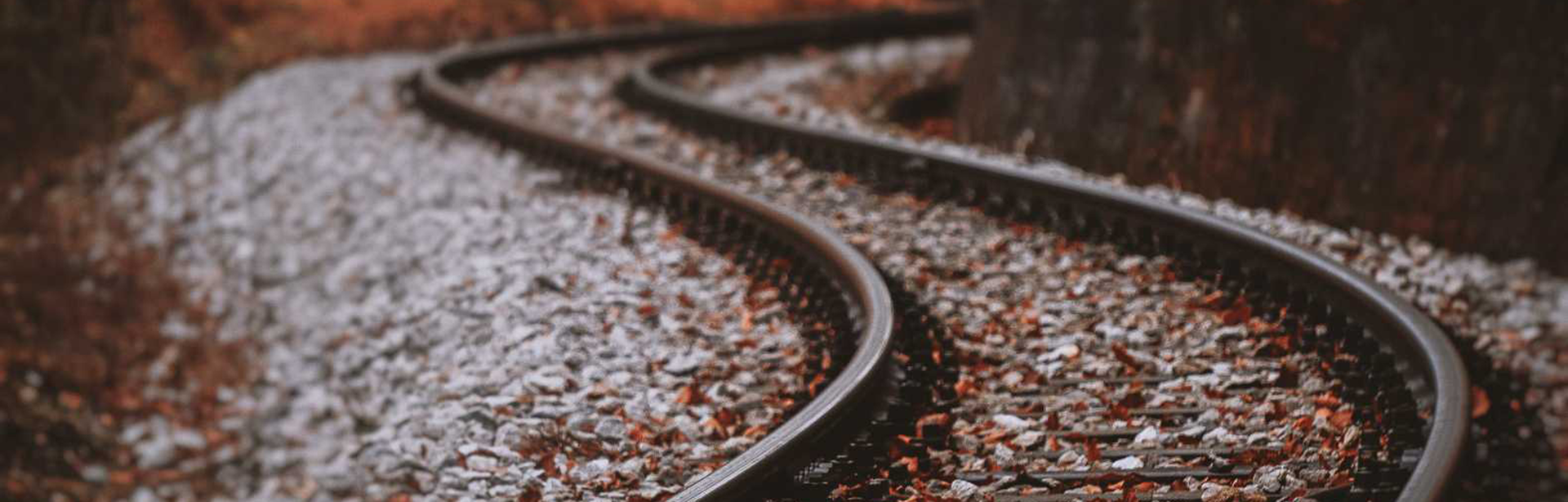 Rail way in autumn